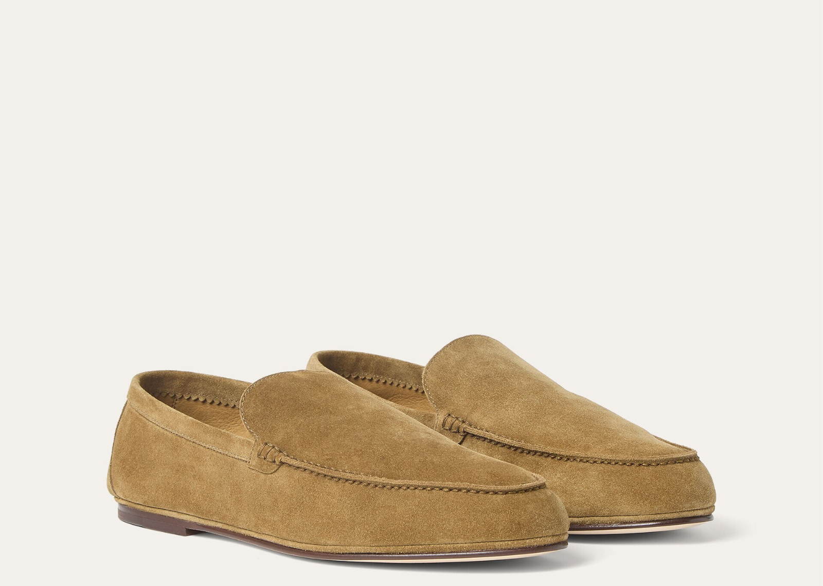 Loro Piana Summer Anton Walk Loafer Suede Savana Bark - görsel 2