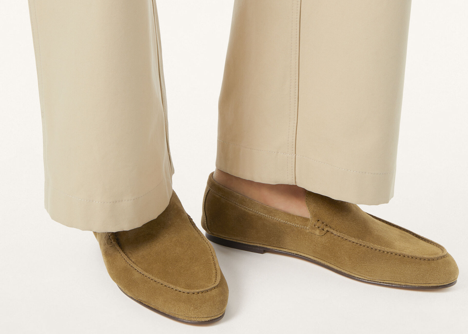 Loro Piana Summer Anton Walk Loafer Suede Savana Bark - görsel 5
