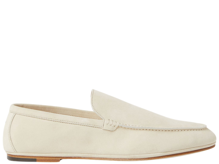 Loro Piana Summer Anton Walk Loafer Suede Yogurt