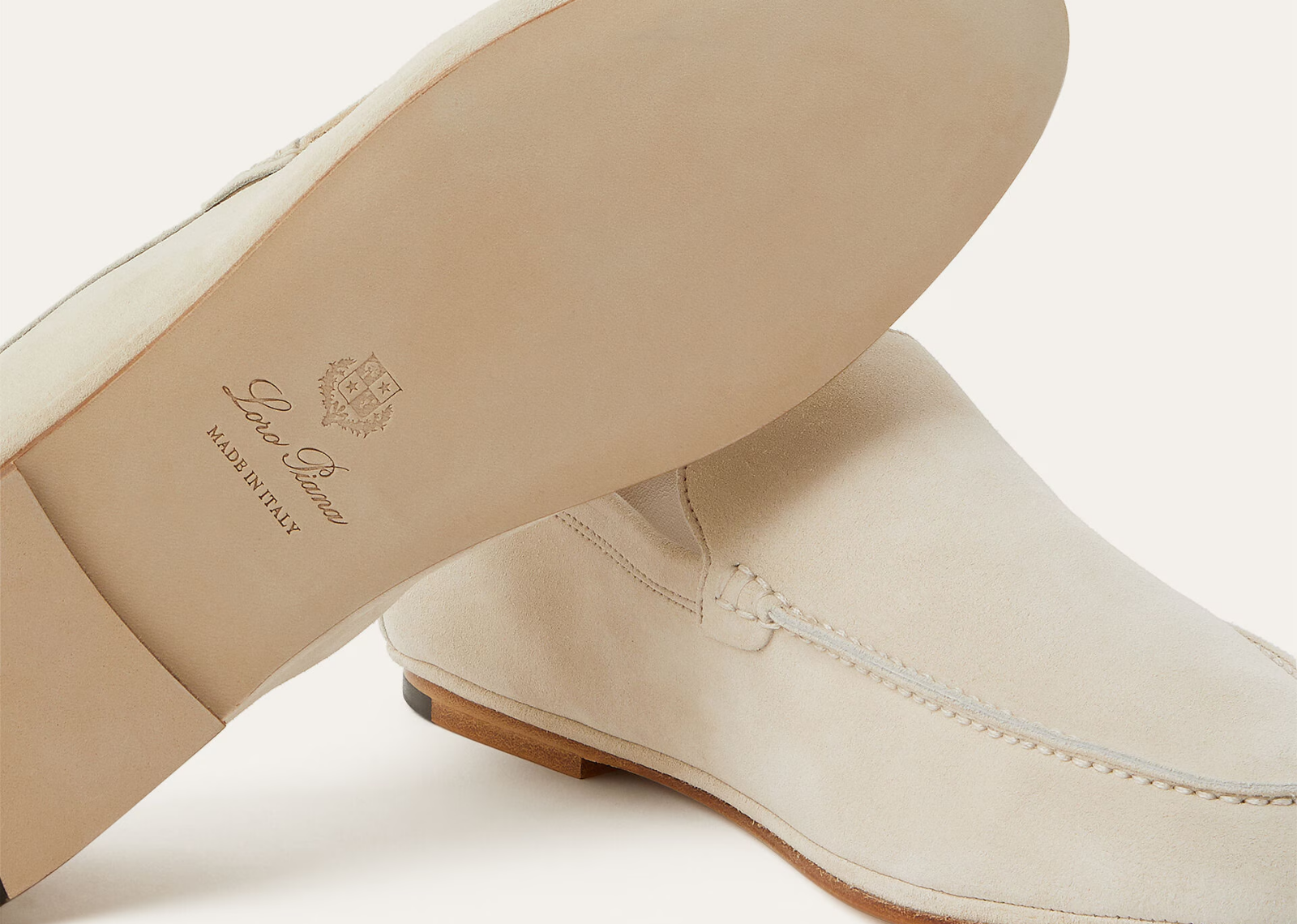 Loro Piana Summer Anton Walk Loafer Suede Yogurt - görsel 4