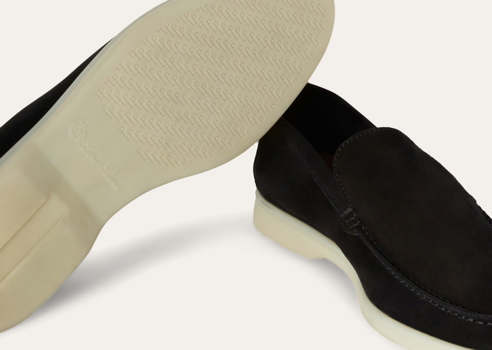 Loro Piana Summer Walk Loafer Suede Black - görsel 4