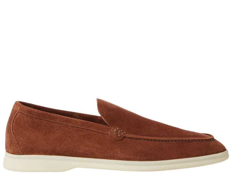 Loro Piana Summer Walk Loafer Suede Brown Whiskey