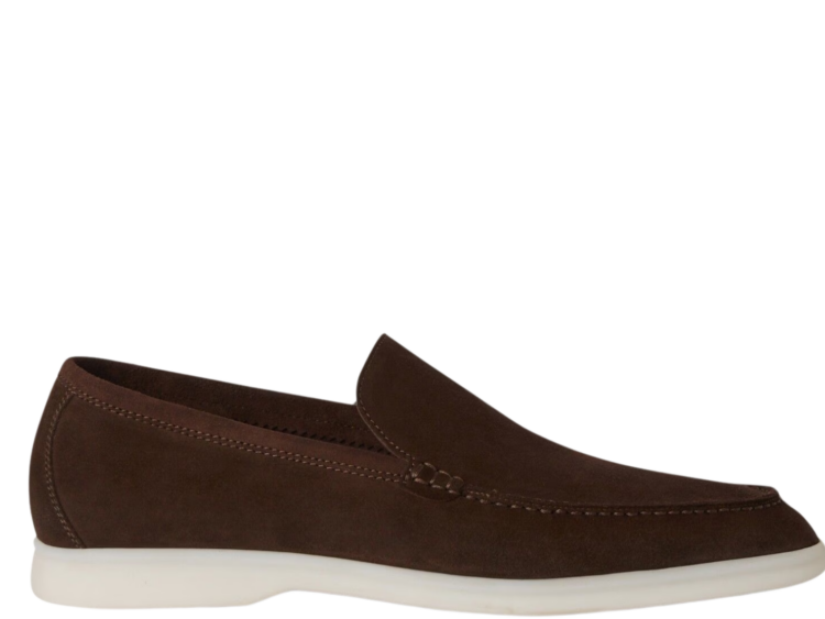 Loro Piana Summer Walk Loafer Suede Chocolate