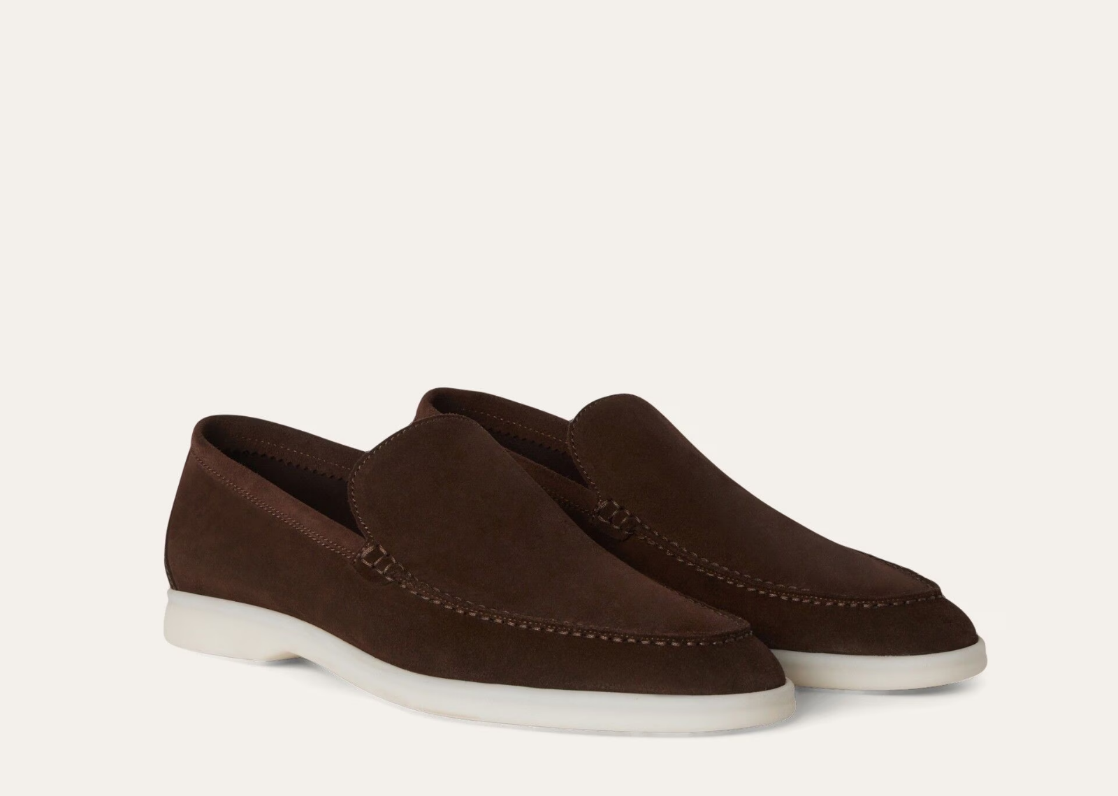 Loro Piana Summer Walk Loafer Suede Chocolate - görsel 2