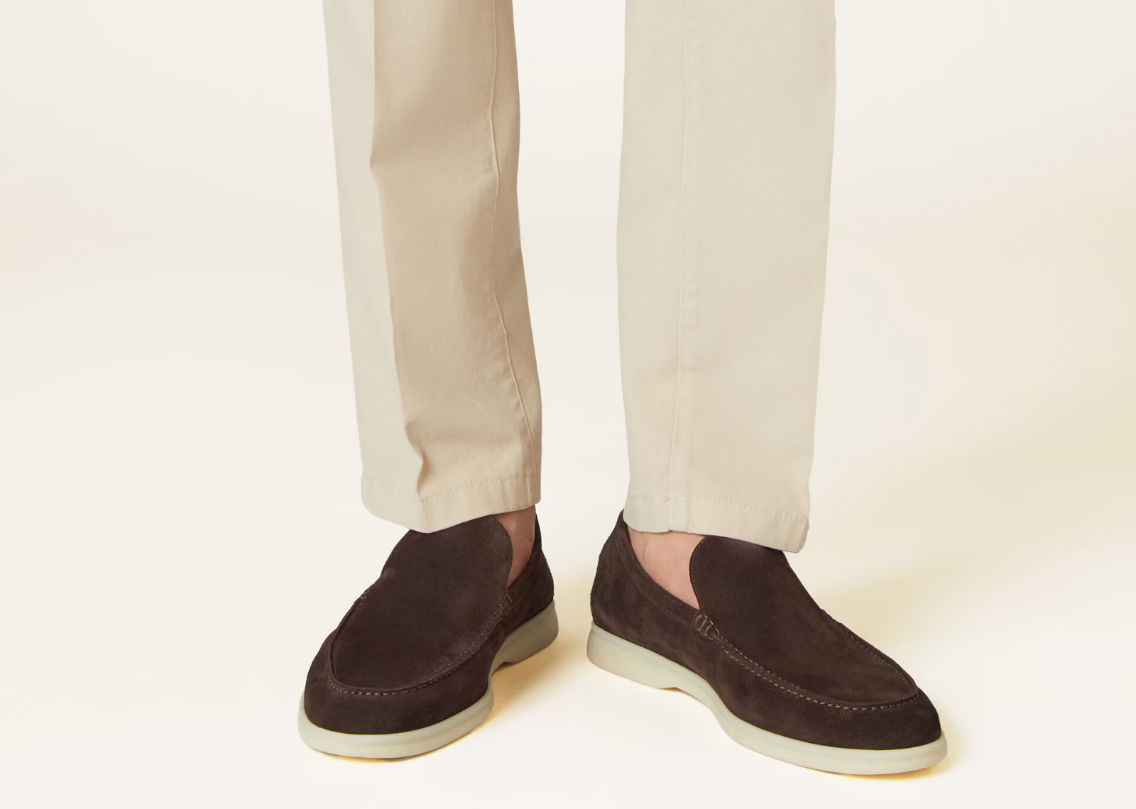 Loro Piana Summer Walk Loafer Suede Chocolate - görsel 5