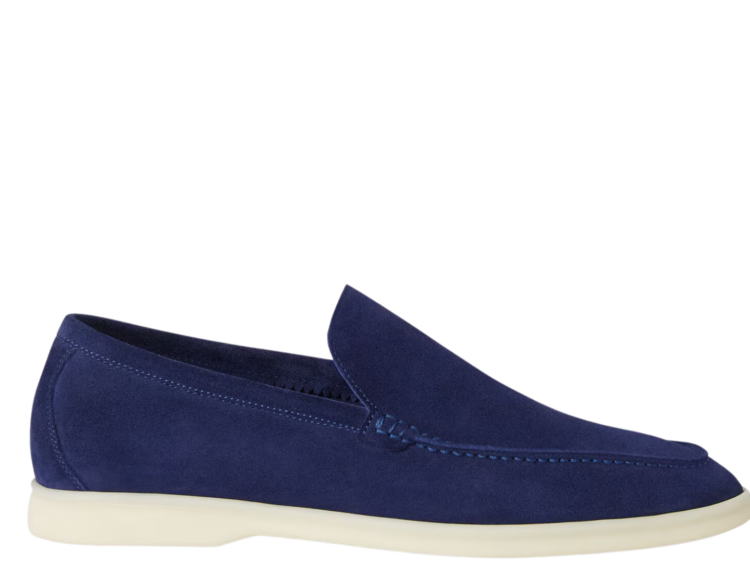 Loro Piana Summer Walk Loafer Suede Classic Blue