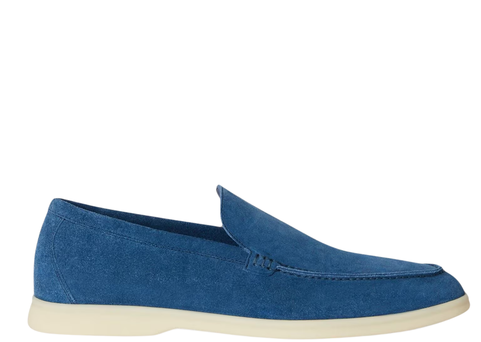 Loro Piana Summer Walk Loafer Suede Cobalt Ink
