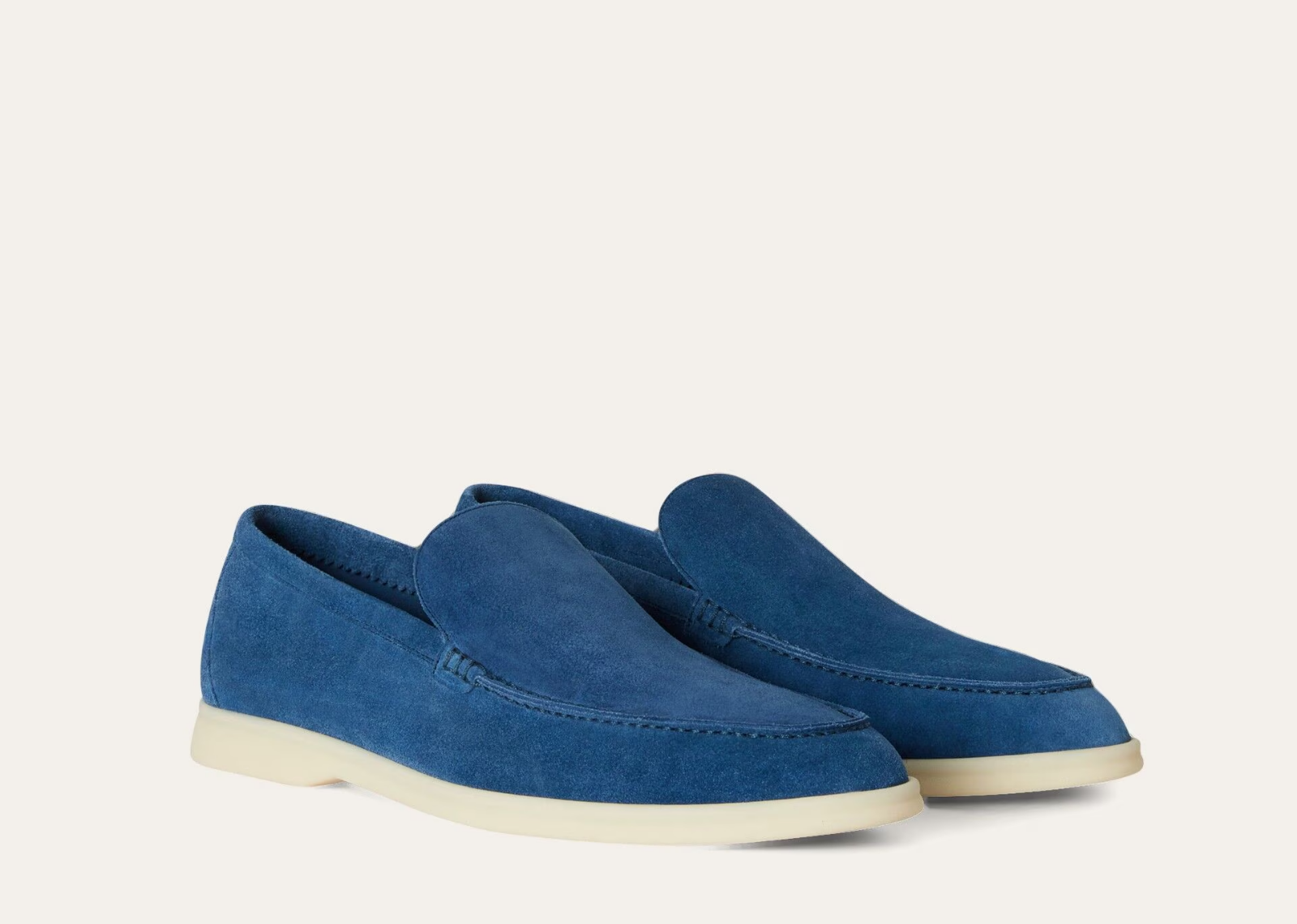 Loro Piana Summer Walk Loafer Suede Cobalt Ink - görsel 2