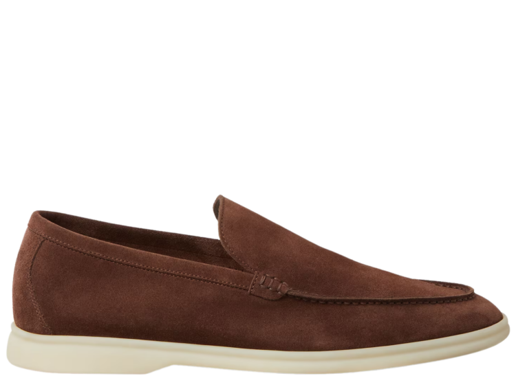 Loro Piana Summer Walk Loafer Suede Corteccia Brown