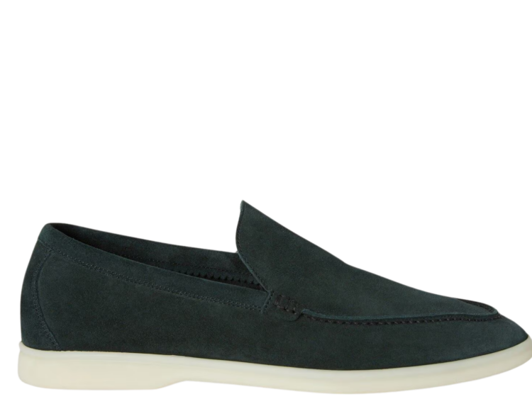 Loro Piana Summer Walk Loafer Suede Dark Green