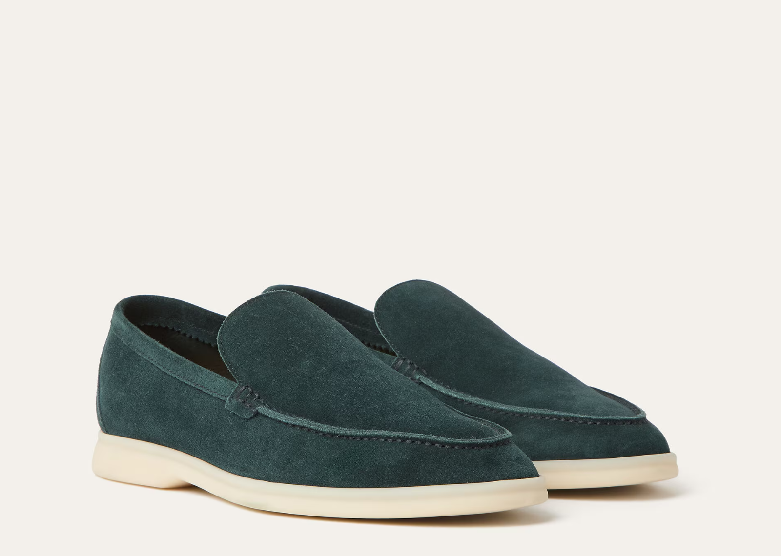 Loro Piana Summer Walk Loafer Suede Dark Green - görsel 2