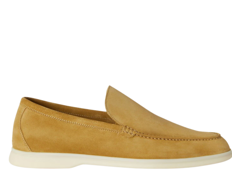 Loro Piana Summer Walk Loafer Suede Dijon Mustard Yellow