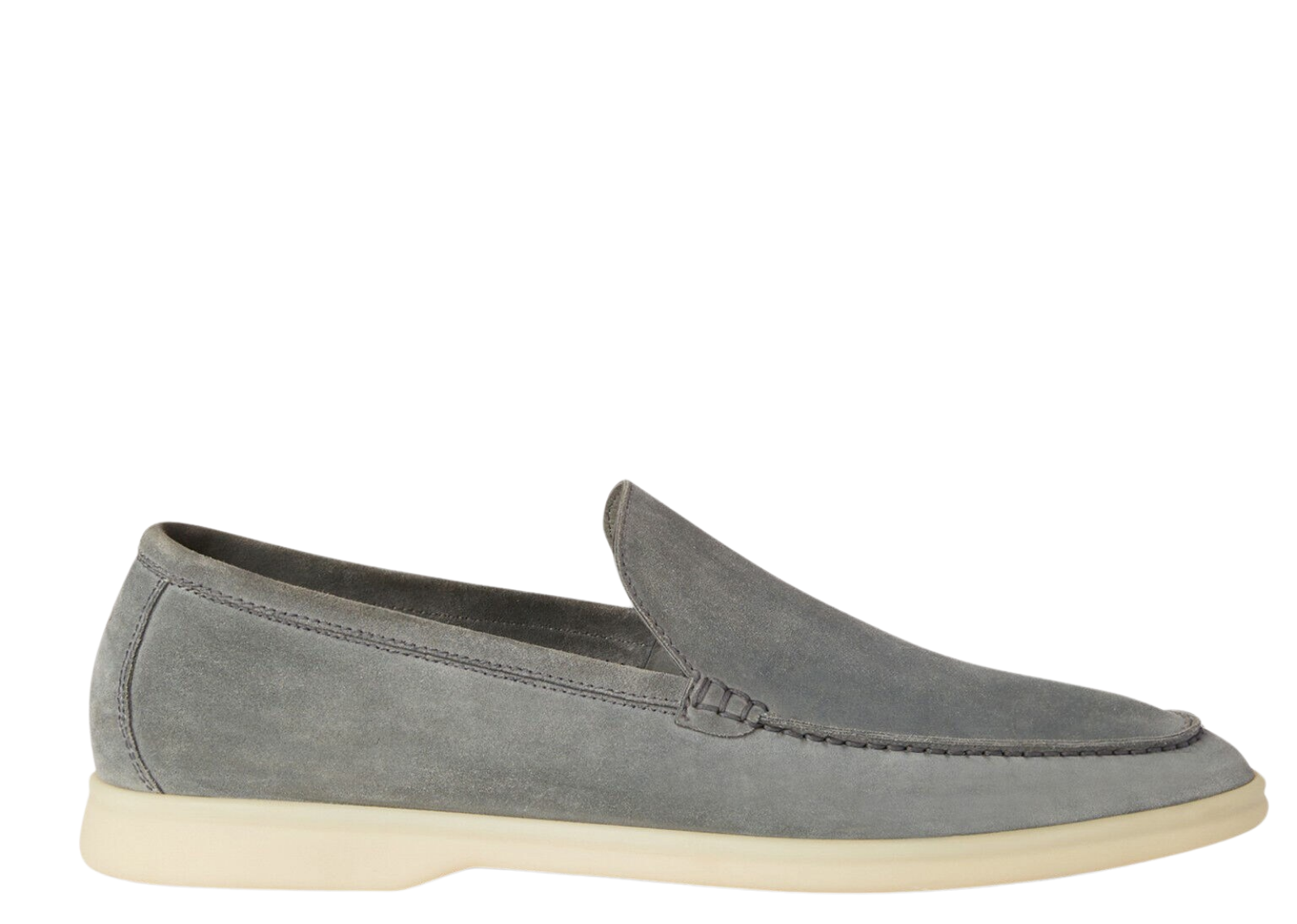 Loro Piana Summer Walk Loafer Suede Gull Gray