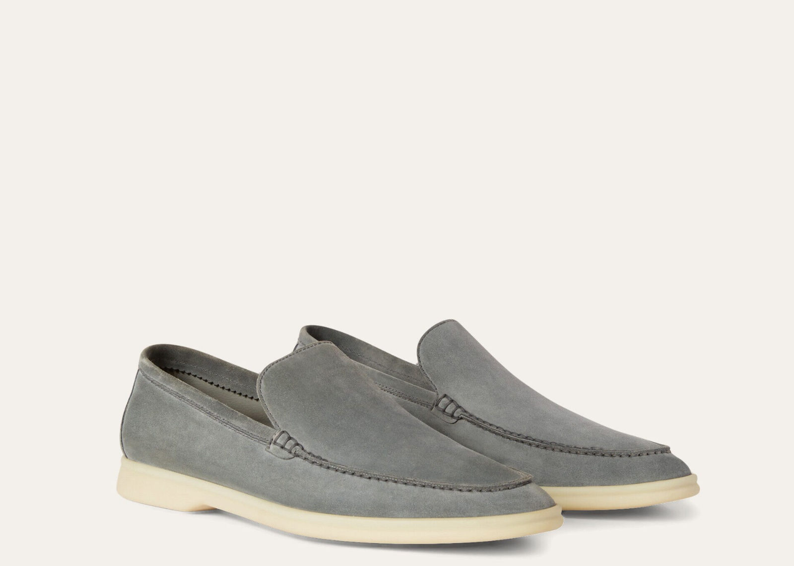 Loro Piana Summer Walk Loafer Suede Gull Gray - görsel 2