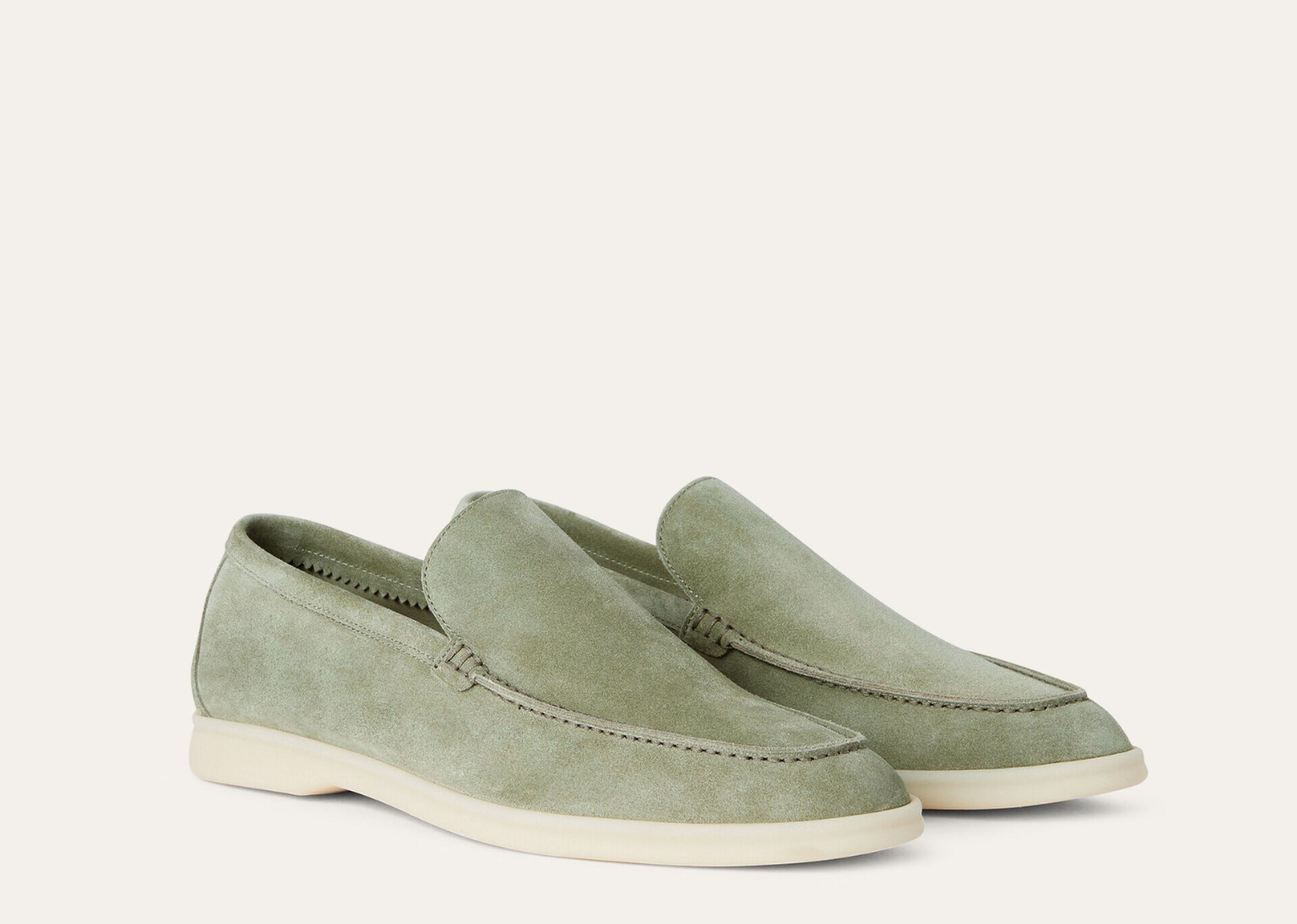 Loro Piana Summer Walk Loafer Suede Powder Tea - görsel 2