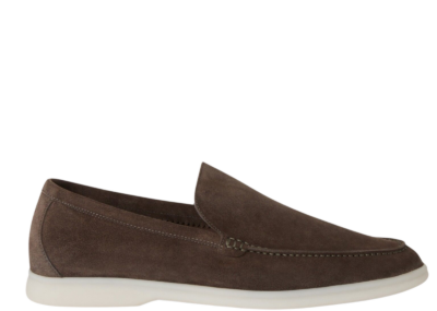 Loro Piana Summer Walk Loafer Suede Warm Gray