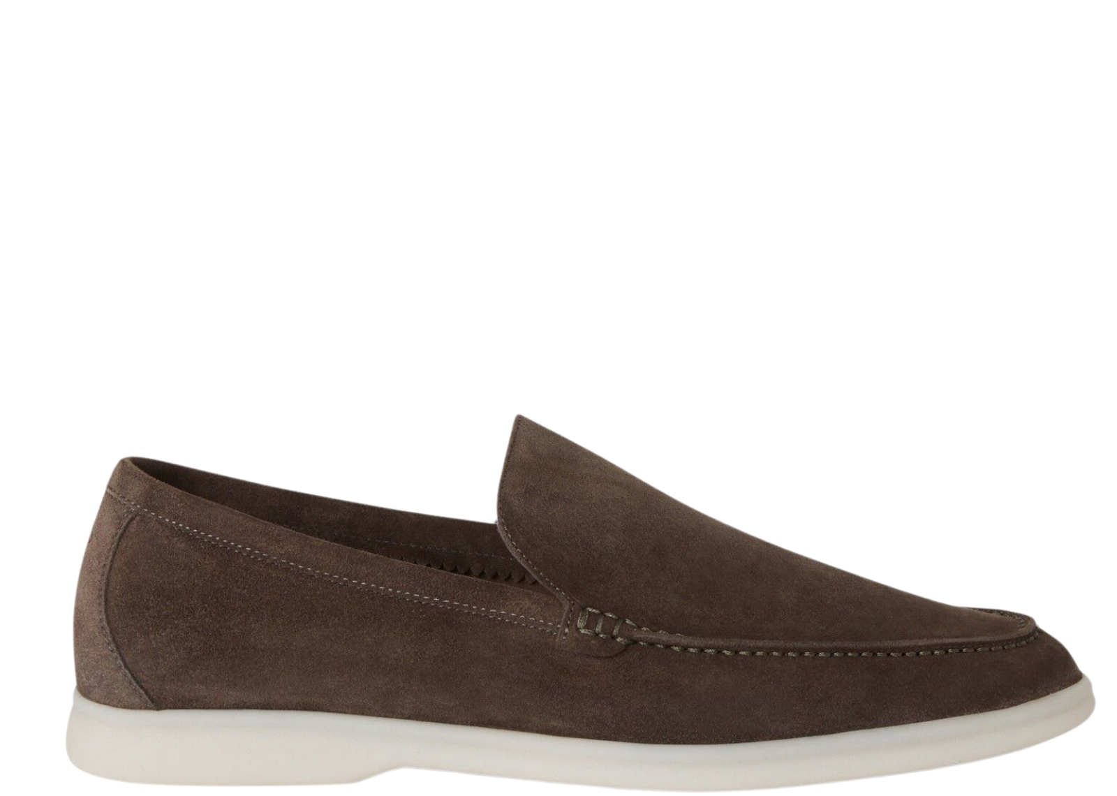 Loro Piana Summer Walk Loafer Suede Warm Gray