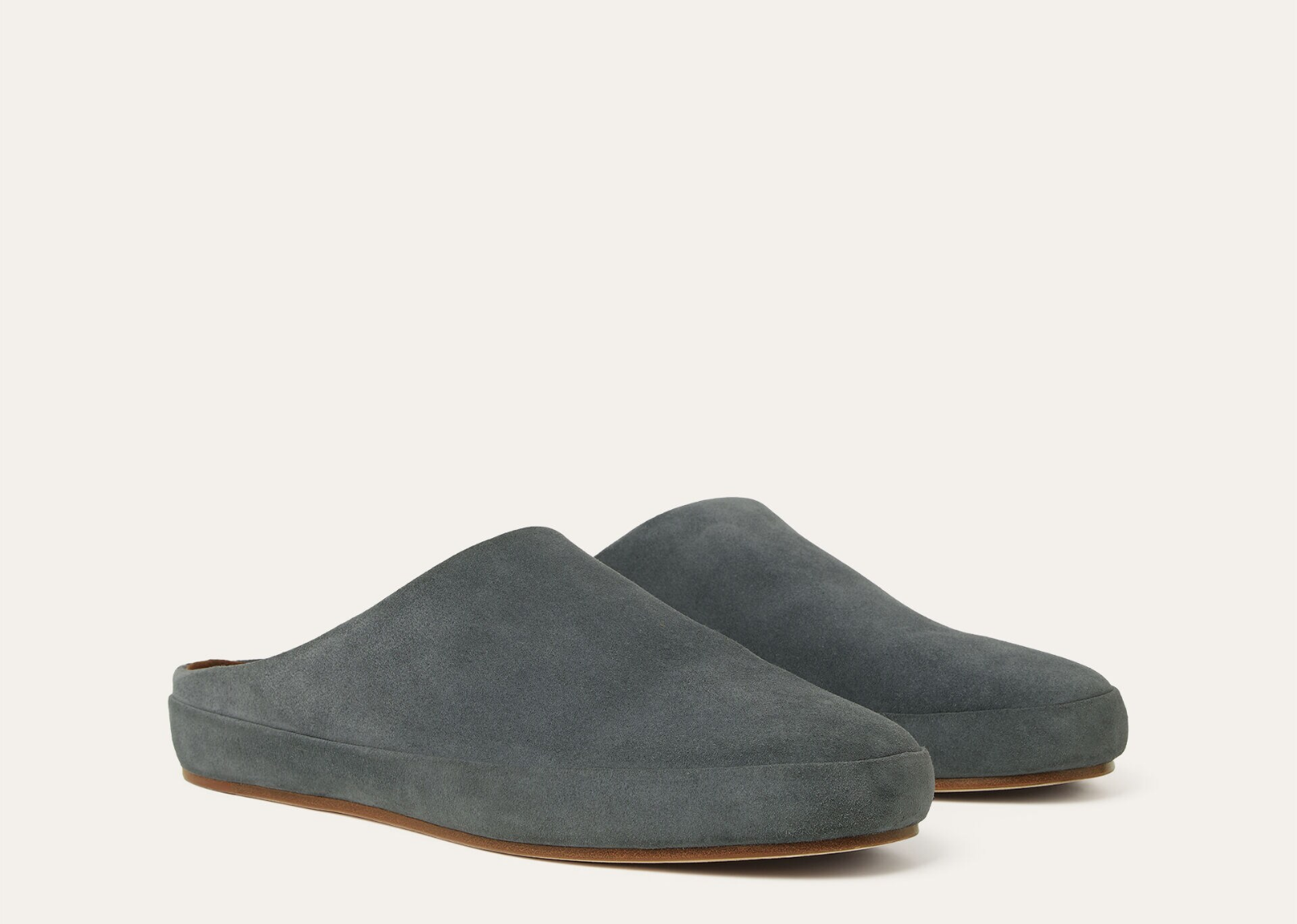 Loro Piana Tomori Walk Mule Suede Bluish Grey - görsel 2