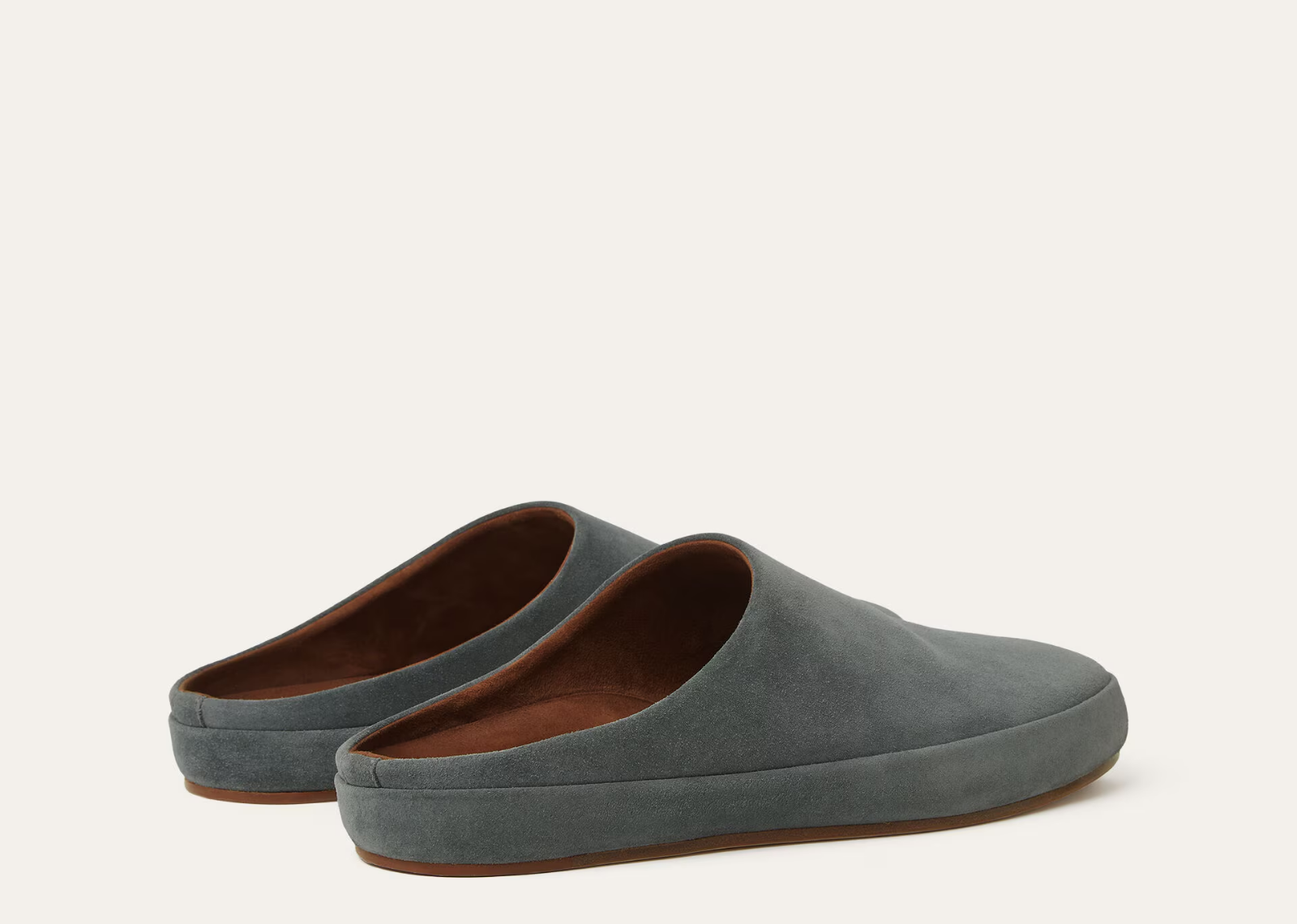 Loro Piana Tomori Walk Mule Suede Bluish Grey - görsel 3