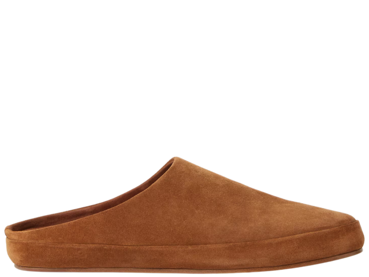 Loro Piana Tomori Walk Mule Suede Brandy