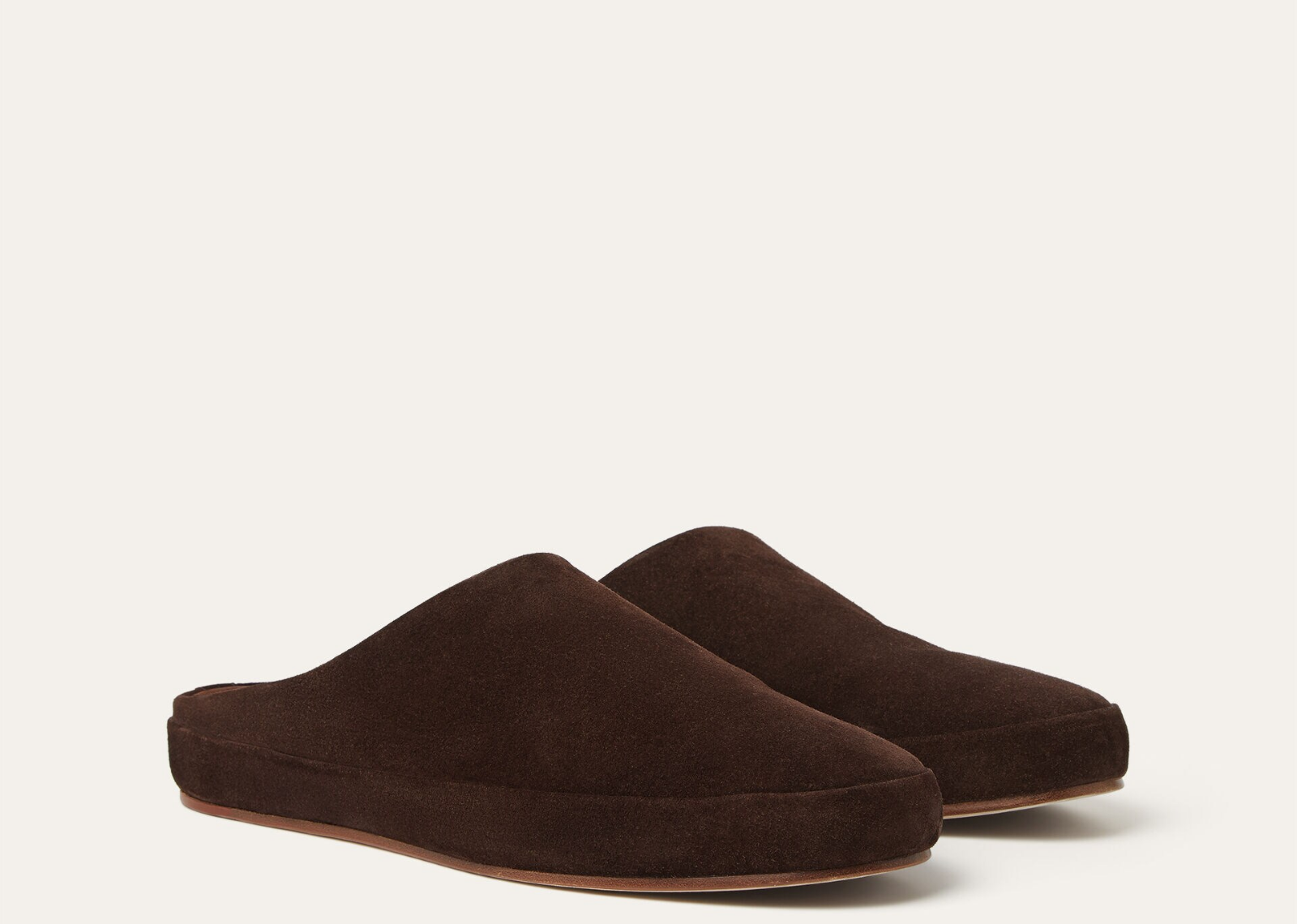 Loro Piana Tomori Walk Mule Suede Chocolate - görsel 2