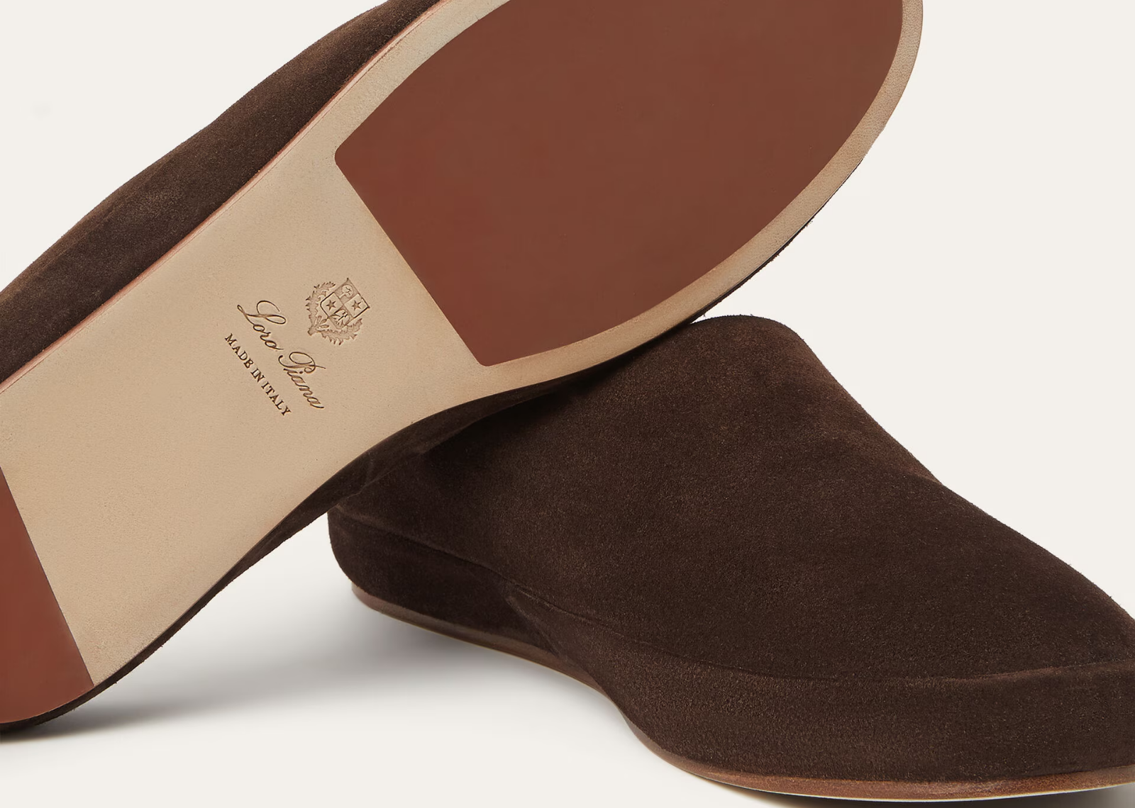 Loro Piana Tomori Walk Mule Suede Chocolate - görsel 4