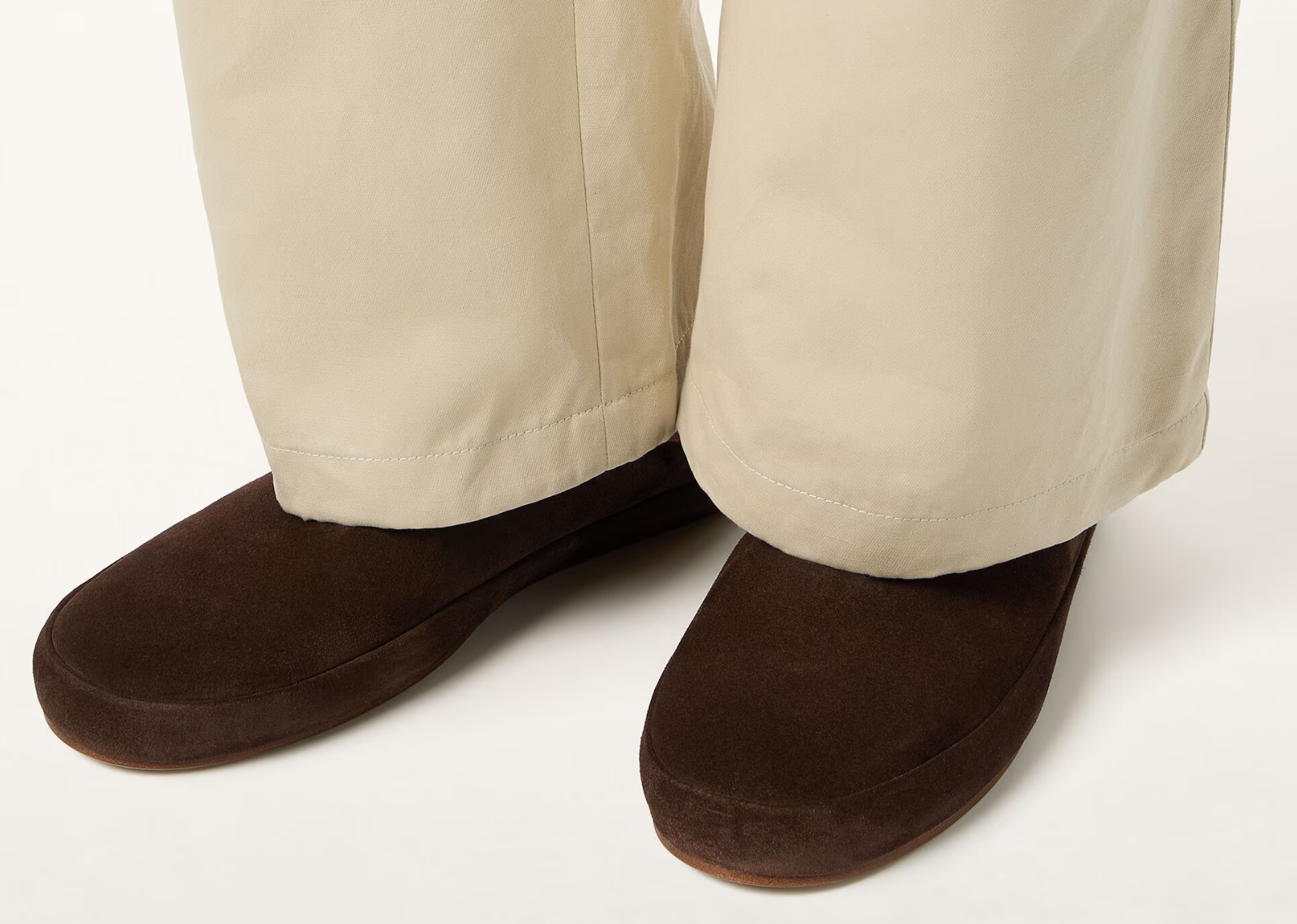 Loro Piana Tomori Walk Mule Suede Chocolate - görsel 5