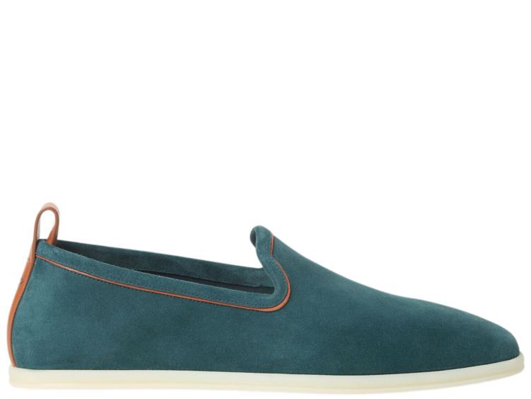 Loro Piana Venice Walk Loafer Suede Atlantic Deep