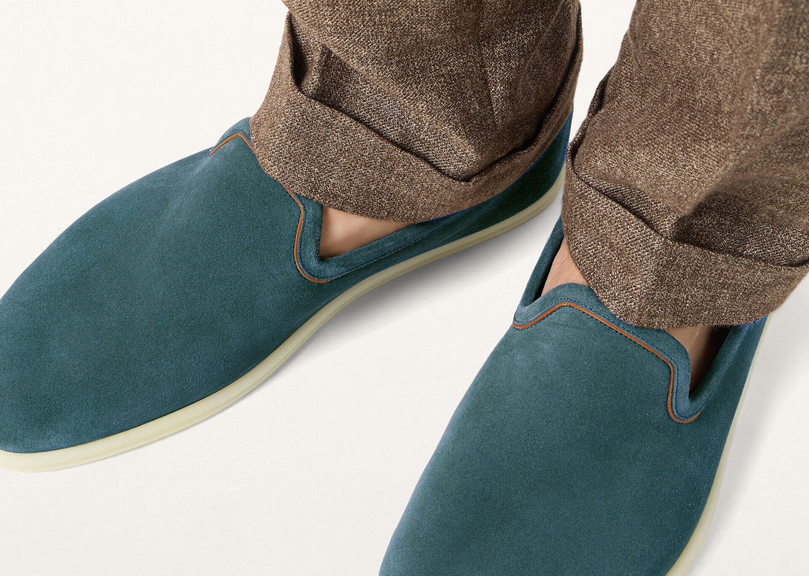 Loro Piana Venice Walk Loafer Suede Atlantic Deep - görsel 5