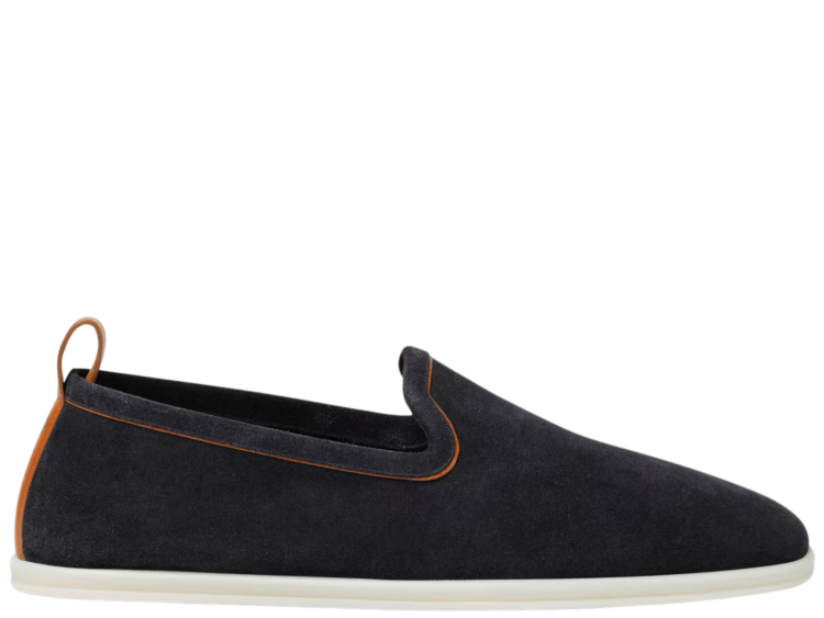 Loro Piana Venice Walk Loafer Suede Blue Navy