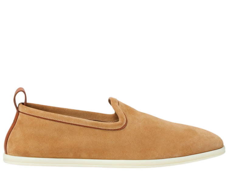 Loro Piana Venice Walk Loafer Suede Classic Camel