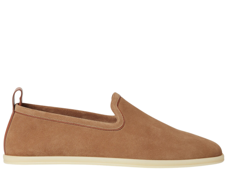 Loro Piana Venice Walk Loafer Suede Dark Birch