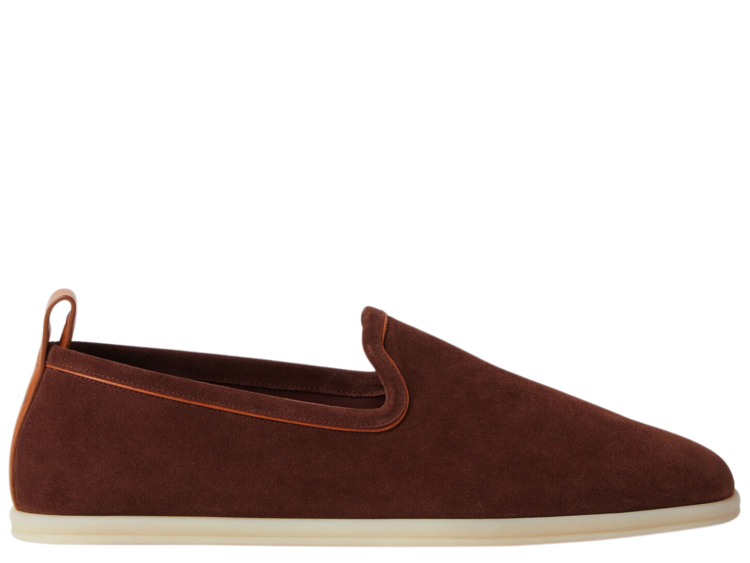 Loro Piana Venice Walk Loafer Suede Deep Mogano