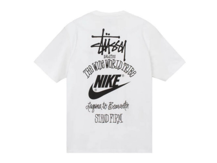 Nike x Stüssy The Wide World Tribe White Tshirt