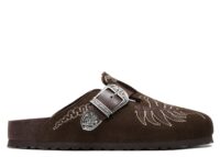 Birkenstock Etro Boston Embroidery Suede Chocolate