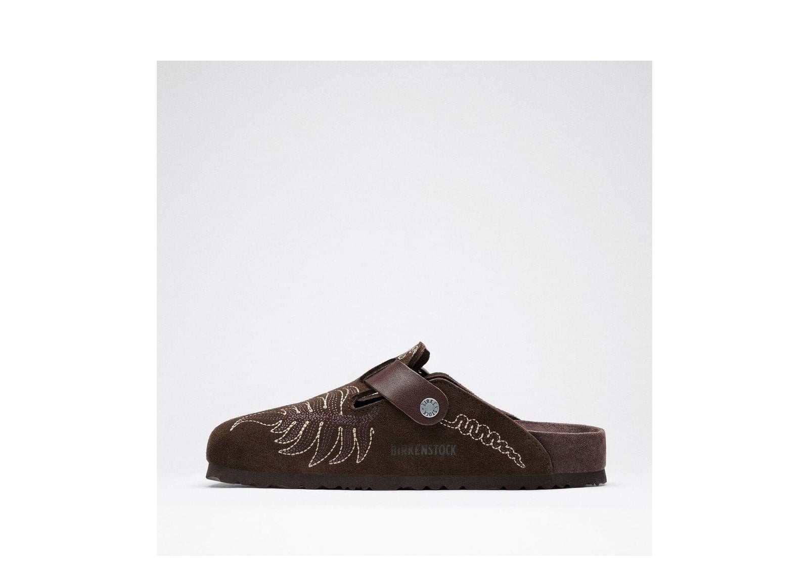 Birkenstock Etro Boston Embroidery Suede Chocolate - görsel 5