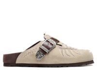 Birkenstock Etro Boston Embroidery Suede Taupe