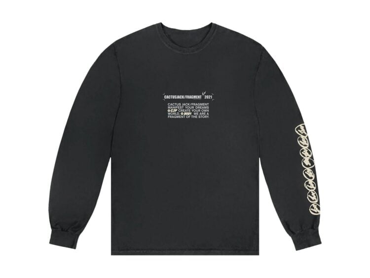 Cactus Jack by Travis Scott For Fragment Logo Long-Sleeve Black