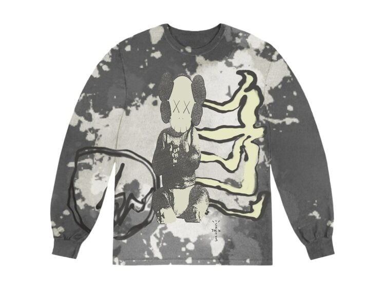 Cactus Jack by Travis Scott x KAWS For Fragment Long-Sleeve Tee Tie Dye