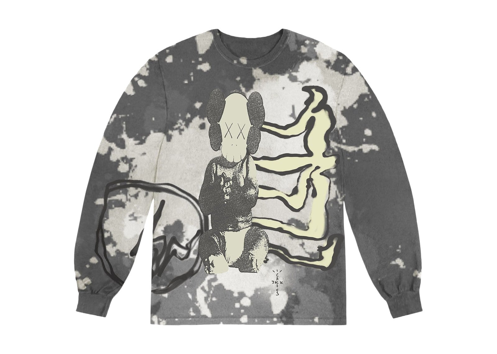 Cactus Jack by Travis Scott x KAWS For Fragment Long-Sleeve Tee Tie Dye