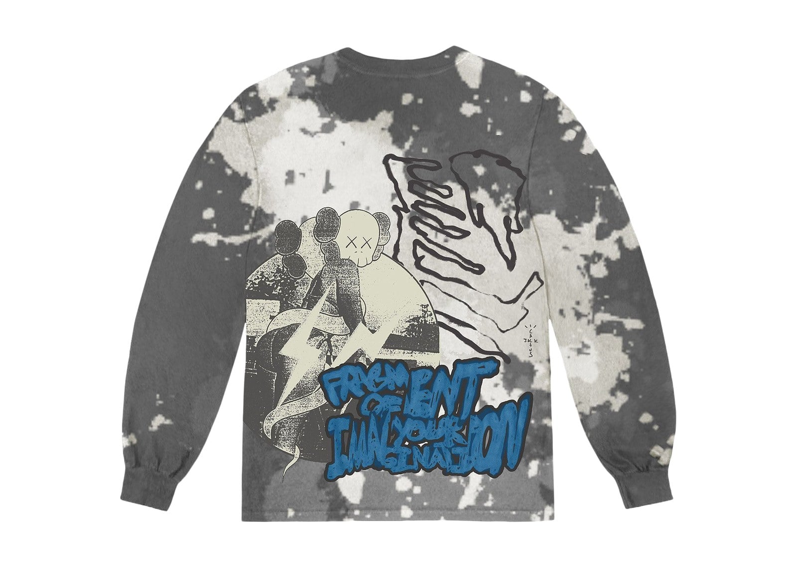 Cactus Jack by Travis Scott x KAWS For Fragment Long-Sleeve Tee Tie Dye - görsel 2
