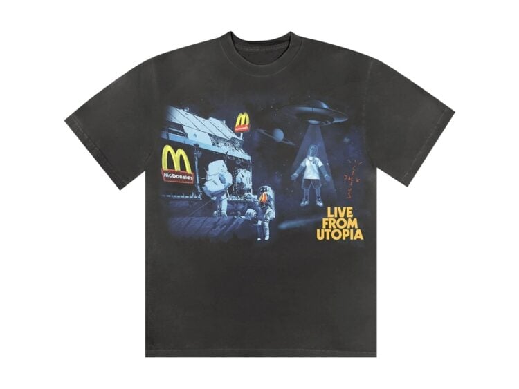 Cactus Jack by Travis Scott x McDonalds Live From Utopia T-Shirt Black