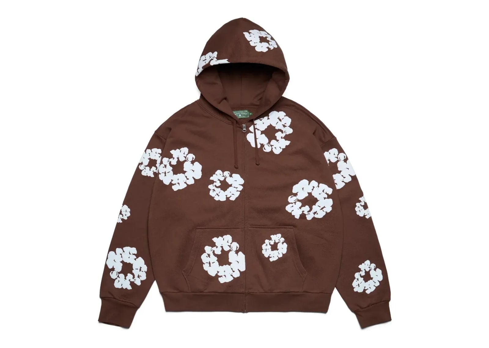 Denim Tears Cotton Wreath Zip Hoodie Brown