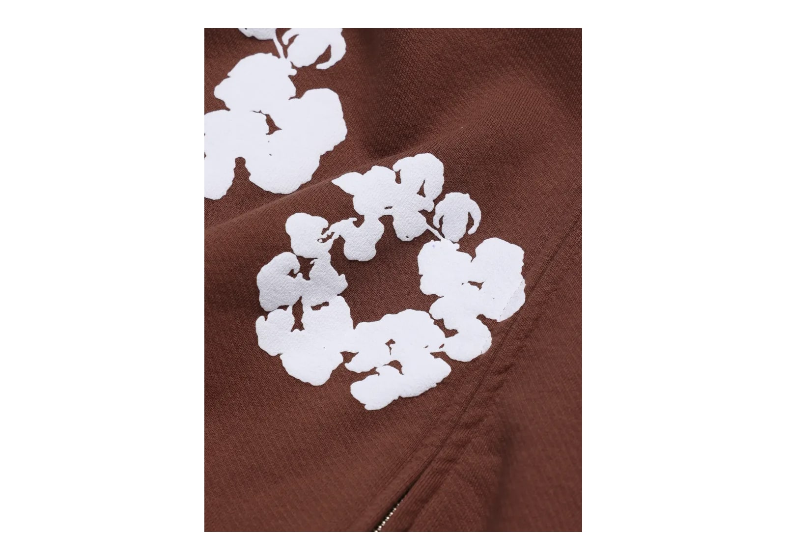 Denim Tears Cotton Wreath Zip Hoodie Brown - görsel 3