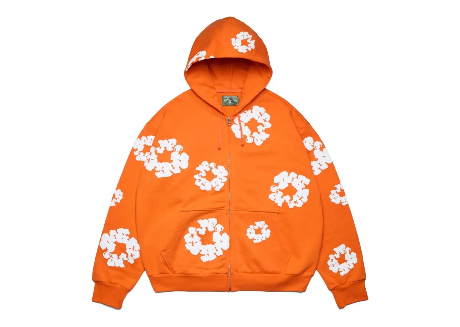 Denim Tears Cotton Wreath Zip Hoodie Orange