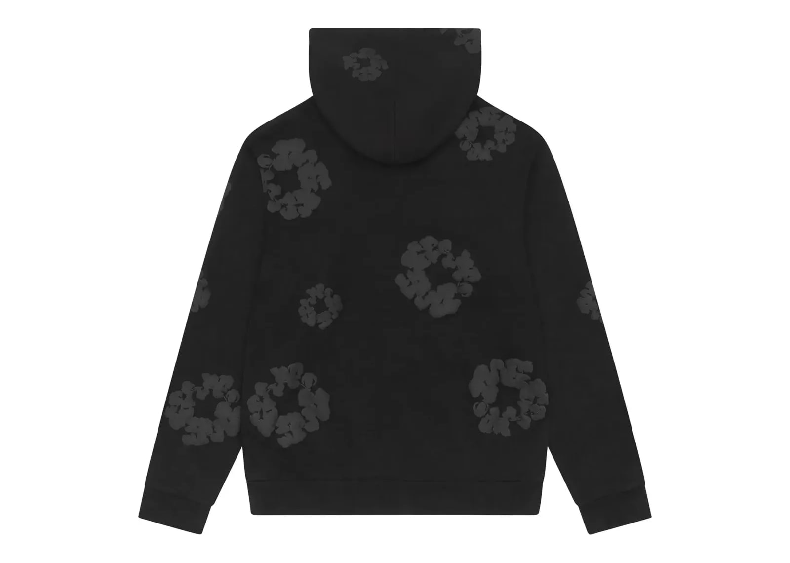Denim Tears Mono Cotton Wreath Hoodie Black - görsel 2