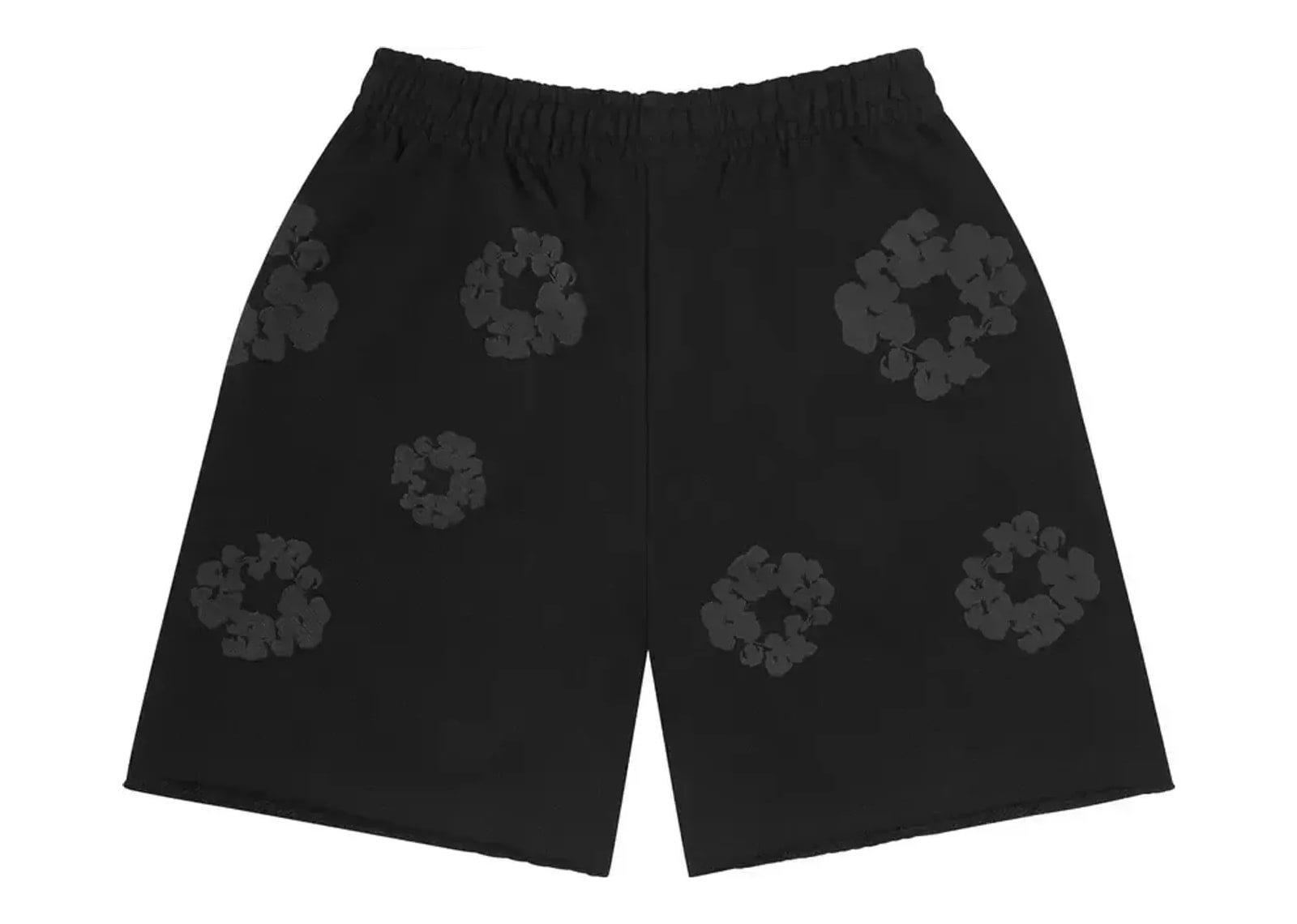 Denim Tears Mono Cotton Wreath Sweatshorts Black - görsel 2
