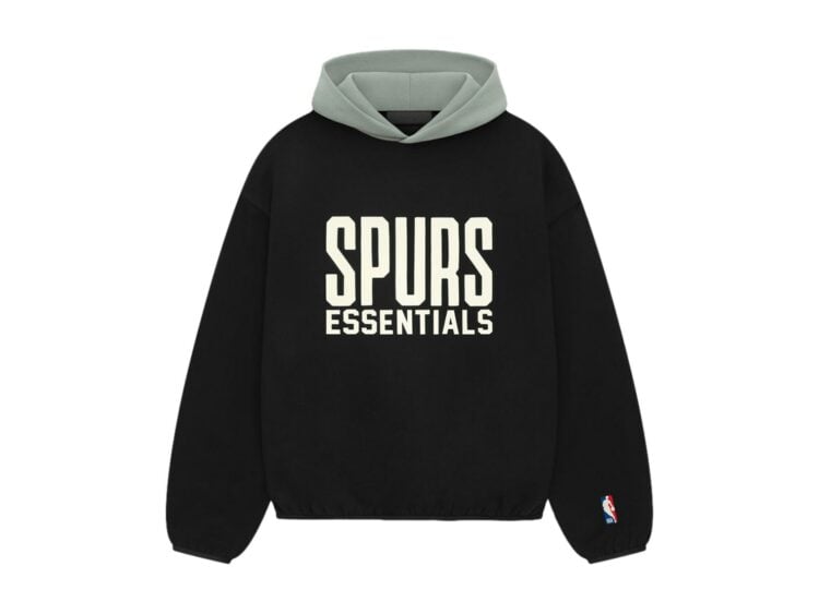 Fear of God Essentials x NBA Spurs Hoodie Black Teal