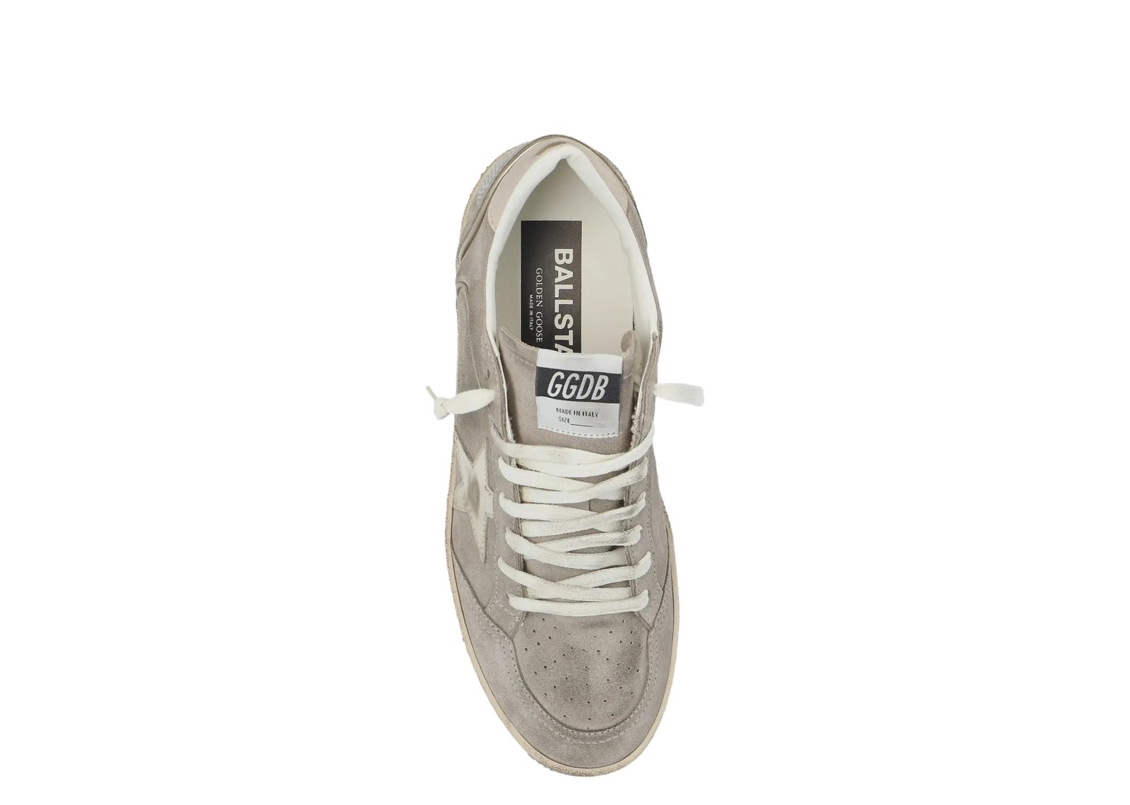 Golden Goose Ball-Star Beige Suede Gold Metallic Leather Star Bead Lettering (W) - görsel 4