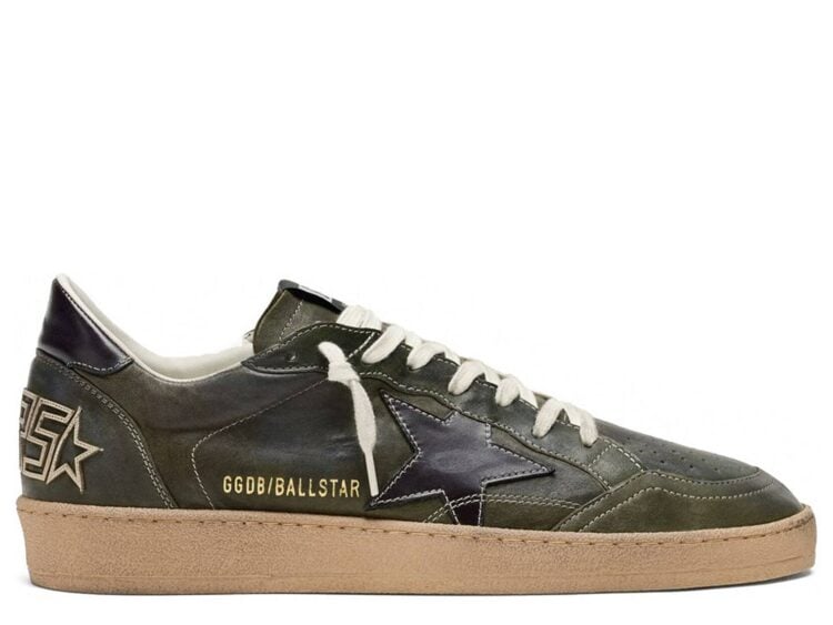 Golden Goose Ball-Star Dark Green Leather White Star